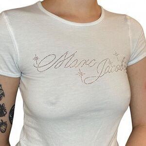Marc Jacobs White Charm Shrunken Tee